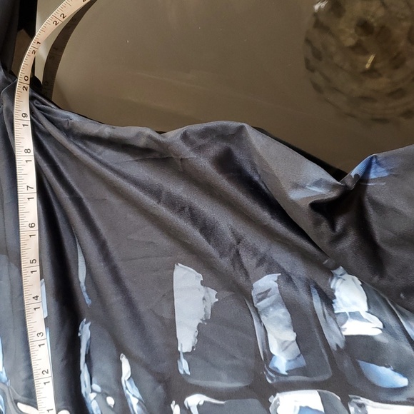 Skeleton Halloween Costume black white blue long sleeves M 30"inseam - Picture 6 of 8